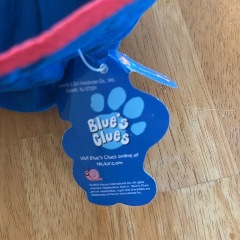 NWT Vintage Blue’s Clues Kids' Blue and Red Bucket Hat Size 3-6 See Measurements